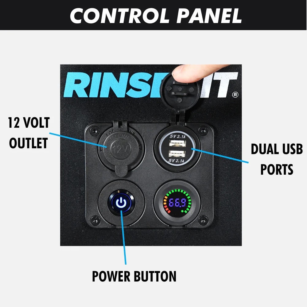 RINSEKIT CUBE - 15L autonomous portable shower (with Battery) - Black