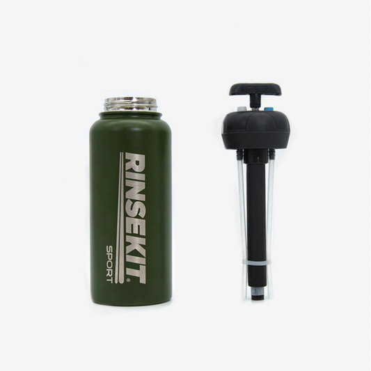 RINSEKIT - WATER BOTTLE & SPRAY - GREEN